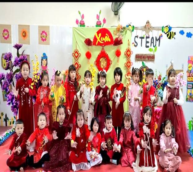 TRƯỜNG MN XÃ TÂN THANH TỔ CHỨC TRẢI NGHIỆM LỄ HỘI XUÂN CHO CÁC BÉ TẠI CÁC NHÓM LỚP NĂM HỌC 2024 - 2025
