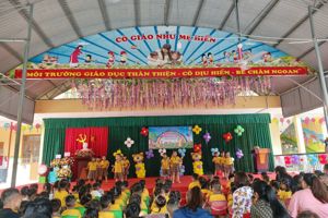 Hòa chung không khí hân hoan của hàng triệu giáo viên, học sinh cả nước, trường Mầm non xã Tân Thanh long trọng tổ chức lễ khai giảng năm học mới 2022 -2023.