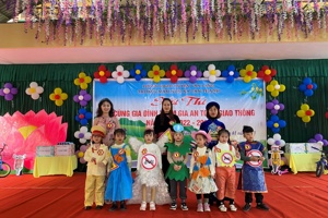 TRƯỜNG MN XÃ TÂN THANH: HỘI THI “BÉ VÀ GIA ĐÌNH THAM GIA AN TOÀN GIAO THÔNG”  NĂM HỌC 2022- 2023